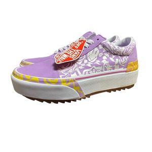 Vans Old Skool Stacked Wavy Daze Sheer Lilac Sneakers Hippie Festival